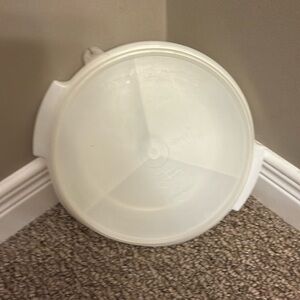 Tupperware White Three Compartment Serving Storage Tray/Dish